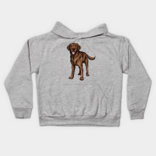 Cute Chocolate Labrador Dog Kids Hoodie